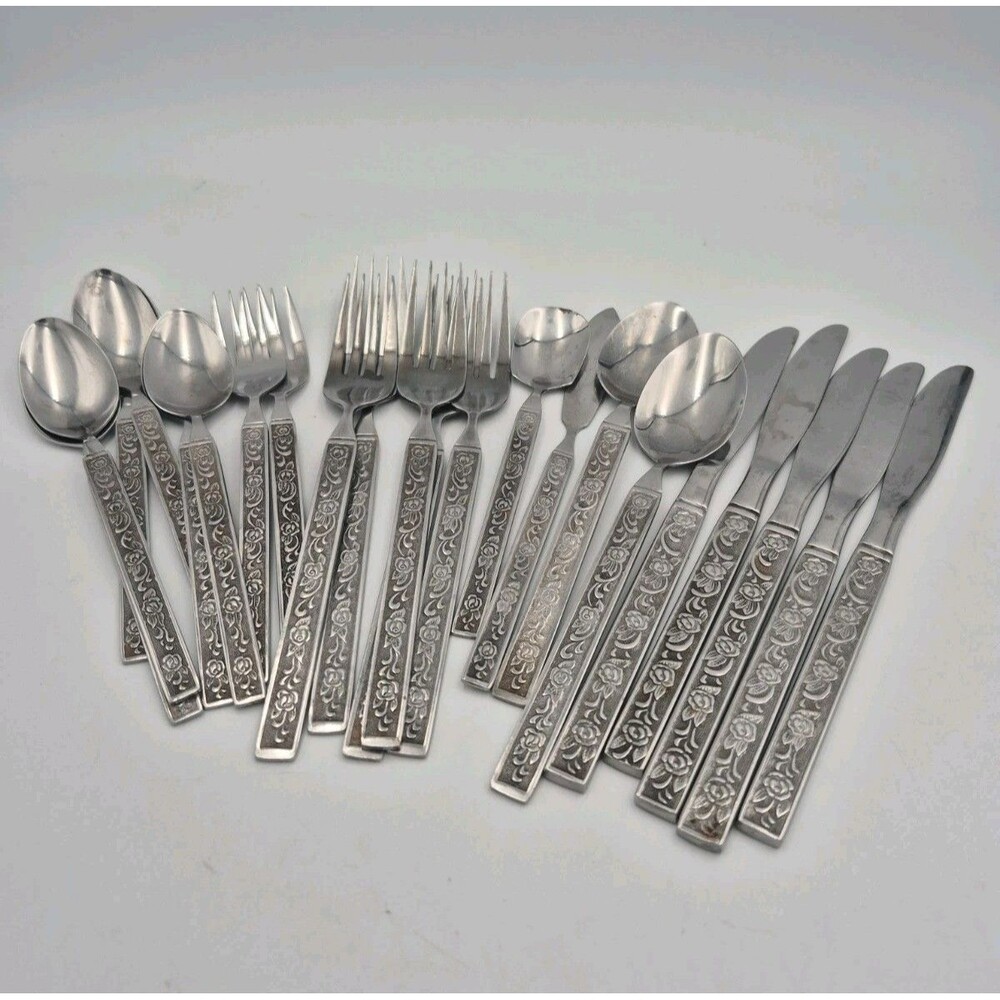 Vintage National Stainless Costellano Design 22 Piece setting Taiwan Jam Knife